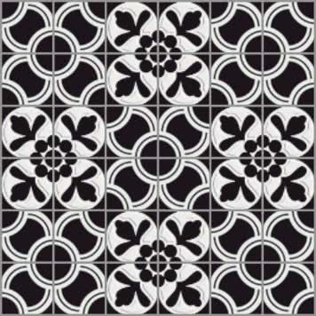 Tagina Deco Dantan Mosaico Schema H Noir-Blanc 30×30 см Напольная плитка