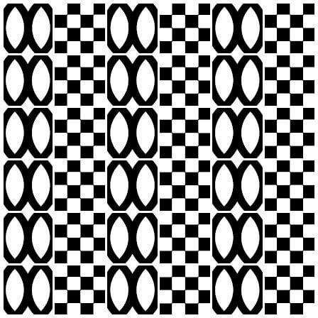 Tagina Deco Dantan Mosaico Schema D Noir-Blanc 30×30 см Напольная плитка