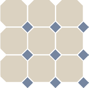 Top Cer Octagon 4416 OCT11-1Ch White OCTAGON 16/Blue Cobait Dots 11 30x30 см Напольная плитка