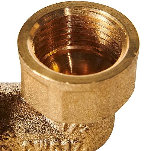 ROMMER Уголок-переходник с внутренней резьбой 20xG1/2 для трубы из сшитого полиэтилена осевой