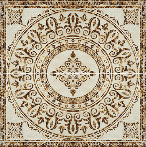 Infinity Ceramic Tiles Castello Tramonte Roseton Beige 120x120 Декор 
