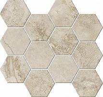 Cisa Italian Icon Cross Cut Beige Mosaico Esagoni T12 Nat- Ret 32,8x35 см Мозаика