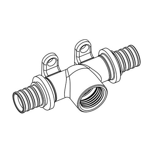 Тройник Rehau Rautitan RX с внутренней резьбой на боковом проходе 20-Rp1/2-16