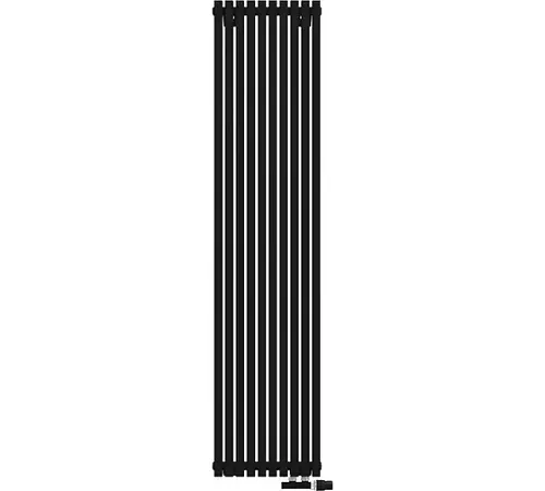 КЗТО QUADRUM 30 V 1- 1750-12 R RAL1T103S9005 Радиатор (черный матовый муар) с нижним подключением
