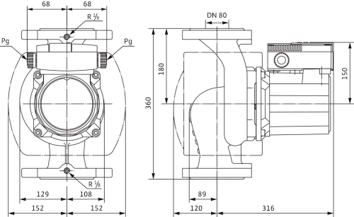 Wilo TOP-S 80/15 DM PN6 Циркуляционный насос фланцевый