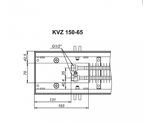Techno Power KVZ 150-65-2800 Внутрипольный конвектор увеличенной мощности