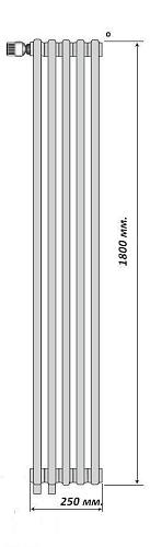 Purmo Delta Laserline VLO 3180/5 секций нижние подключение встроенный клапан