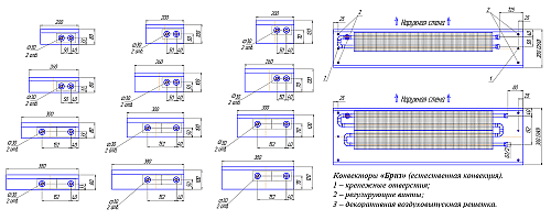 Бриз КЗТО 260-120-4200 Внутрипольный конвектор с естественной конвекцией