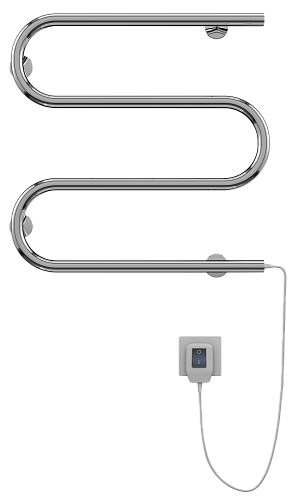 Terminus 25 М-образный 500x500 Электрический полотенцесушитель 