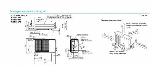 Настенные сплит-системы Mitsubishi Electric MSZ-SF35VE/MUZ-SF35VE Standart Inverter
