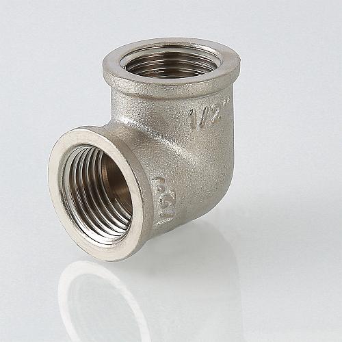 Valtec 3/4" Угольник угловой латунный никелированный