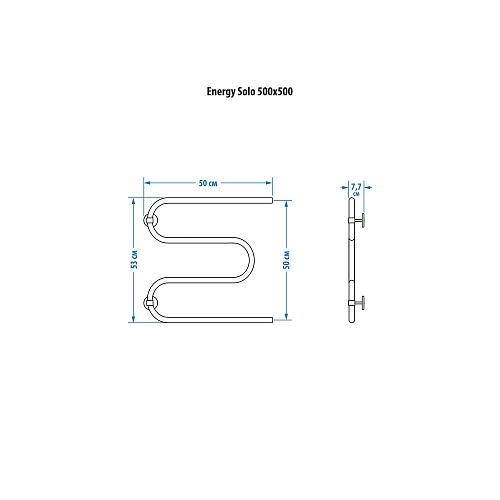 Energy Solo 500x500 Водяной полотенцесушитель