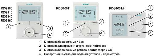 Siemens RDG110T Накладной цифровой комнатный термостат
