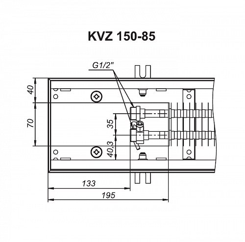 Techno Power KVZ 150-85-800 Внутрипольный конвектор увеличенной мощности
