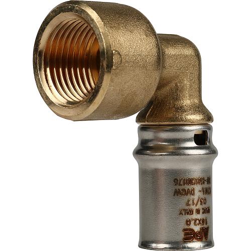 STOUT Угольник-переходник 16xG 1/2" с внутренней резьбой для металлопластиковых труб прессовой