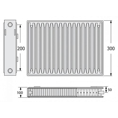 Kermi FKO 22 300x1200 панельный радиатор с боковым подключением