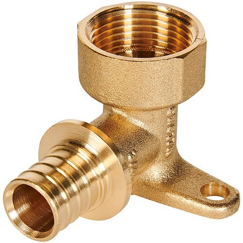 ROMMER Уголок настенный с креплениями 20xG3/4 для трубы из сшитого полиэтилена осевой