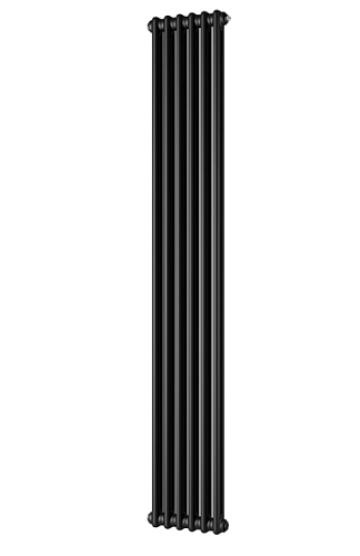 Zehnder Charleston 2180/08 секций №1270 3/4" RAL 9217 боковое подключение черный матовый