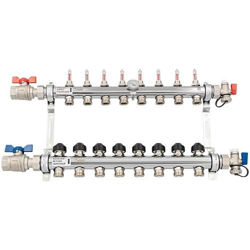 РЕХАУ К-т коллекторов HKV-D из нерж. стали на 8 контура с шар. кранами