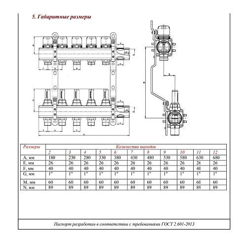 Valtec 1", 12 x 3/4", "евроконус" Коллекторный блок с регулировочными клапанами и расходомерами