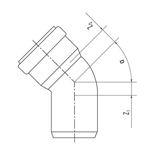 Отвод РЕХАУ 40 на 87° арт. 11230941001