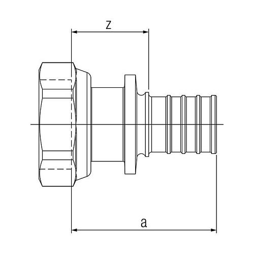 Переходник с накидной гайкой РЕХАУ 63-G 2 3/8 RX+ арт. 14563461001