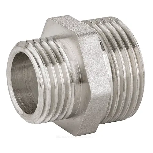 LD Pride Ниппель переходной DN50х40 (2"НР х 1 1/2"НР) латунь никель