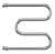 Terminus М-образный 1" БШ 600х600 Водяной полотенцесушитель 