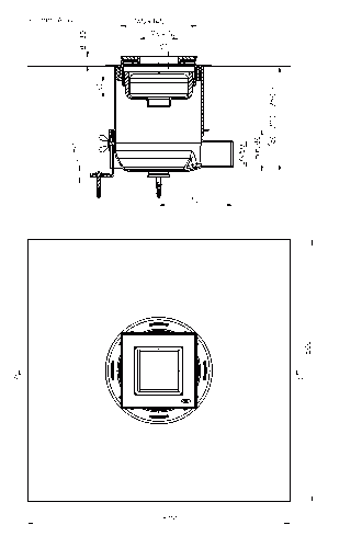 HL 540I Трап с сухим сифоном с решеткой для вклеивания плитки клик-клак горизонтальным выпуском DN50/50