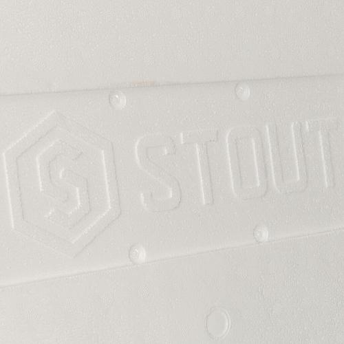Stout мат для теплого пола с бобышками черный 1100х800х20