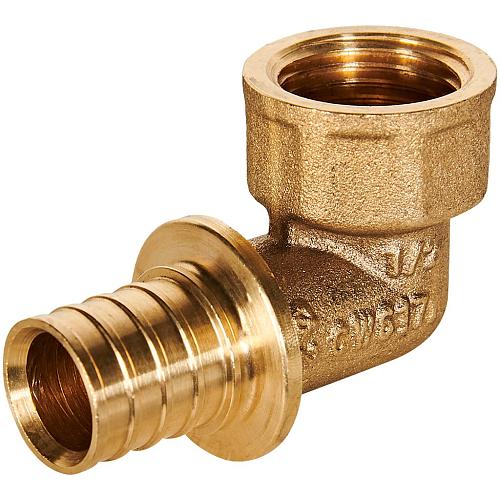 ROMMER Уголок-переходник с внутренней резьбой 20xG1/2 для трубы из сшитого полиэтилена осевой