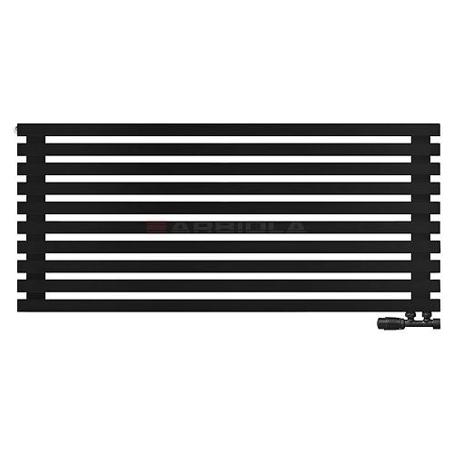 Arbiola Ritmo Gorizont V 1250-40-10 секций чёрный горизонтальный радиатор c нижним подключением
