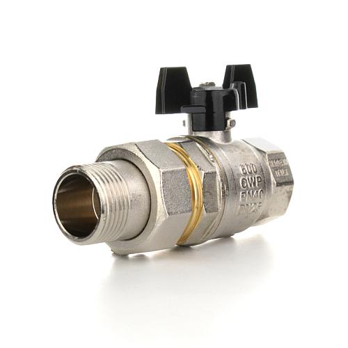 Elsen Кран шаровой, Strong T, НВ 1", ручка - бабочка, с накидной гайкой