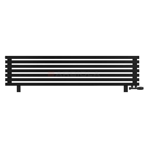 Arbiola Gorizont Ritmo VZ 1750-40-07 секций чёрный горизонтальный  радиатор c нижним подключением (на ножках)