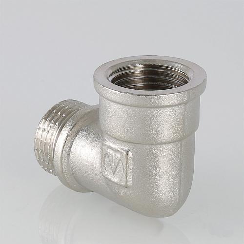 Valtec 1/2" Угольник латунный никелированный с переходом на наружную резьбу