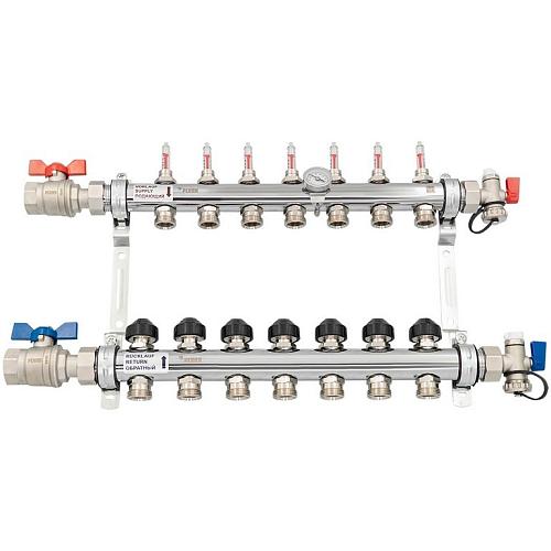 РЕХАУ К-т коллекторов HKV-D из нерж. стали на 7 контура с шар. кранами
