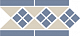 Top Cer Octagon Border LISBON with 1 strip (Tr.16, Dots 11, Strips 11) 28х15 см Бордюр